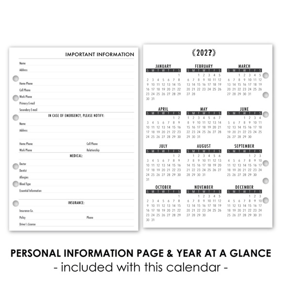 2026 Tabbed Insert Calendar FIT Louis Vuitton Agenda: PM, MM, GM all Sz Avail - Picture 13 of 14